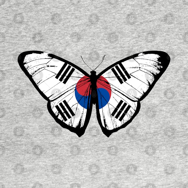 Vintage Korea Butterfly Moth | Pray For Korea and Stand with Korea by Mochabonk